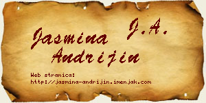 Jasmina Andrijin vizit kartica